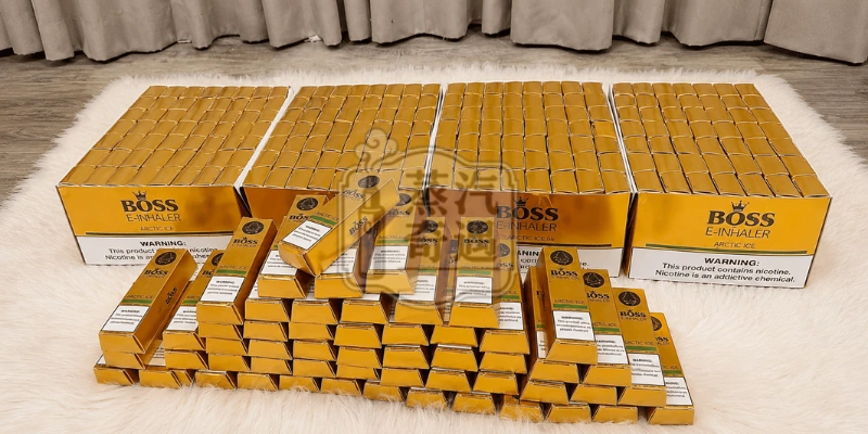 【北極冰/檸檬香草/葡萄口味】BOSS 金磚能量鼻吸棒｜1000口便攜提神款 蒸汽奇遇現貨